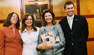 Coletiva de imprensa com a rainha